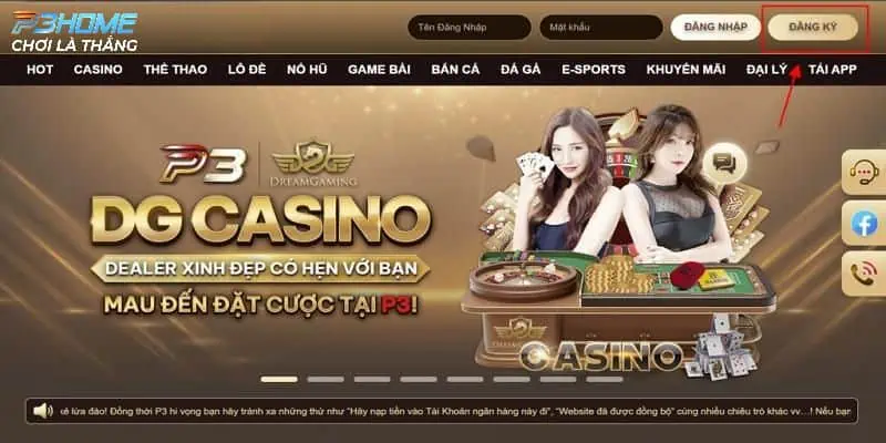 P3 - top sân chơi Casino online hàng đầu Việt Nam 2023